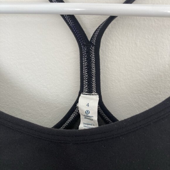 Lululemon Black Flow Y Bra Size 4 - Picture 2 of 4